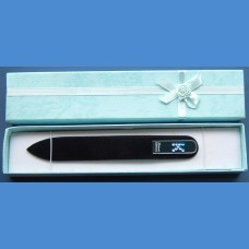 BOHEMIA Skleněný pilník Swarovski střední 140/2mm písmeno - "K" ABECEDA Swarovski